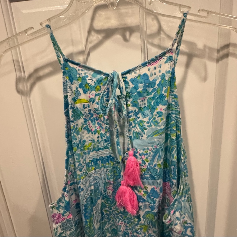 Lilly Pulitzer XL Margot Sunshine City Gustavia Green Swing‎ Mini Dress NWOT - Picture 6 of 9